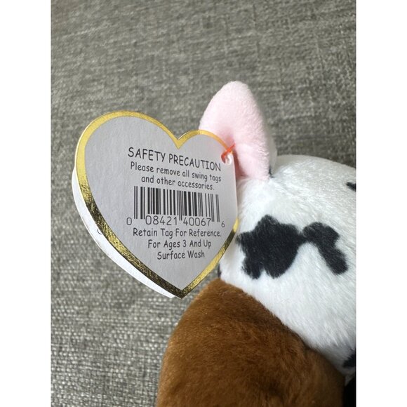 Ty Beanie Babies Tipsy Cow Plush Toy 2003 Retired Collectible - Picture 9 of 9